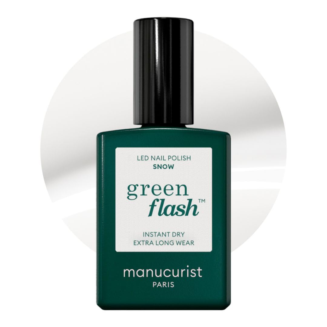 Manucurist Green Flash Gel Polish - Sparks (Sparkling Black) - UV & LED Gel Nail Polish - 12-Free, Bio-Sourced (84%) - Professional Manicure - 15 ml