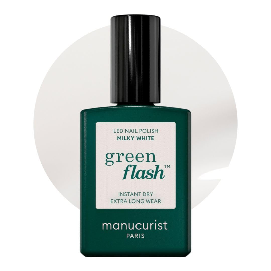 Manucurist Green Flash Gel Polish - Sparks (Sparkling Black) - UV & LED Gel Nail Polish - 12-Free, Bio-Sourced (84%) - Professional Manicure - 15 ml