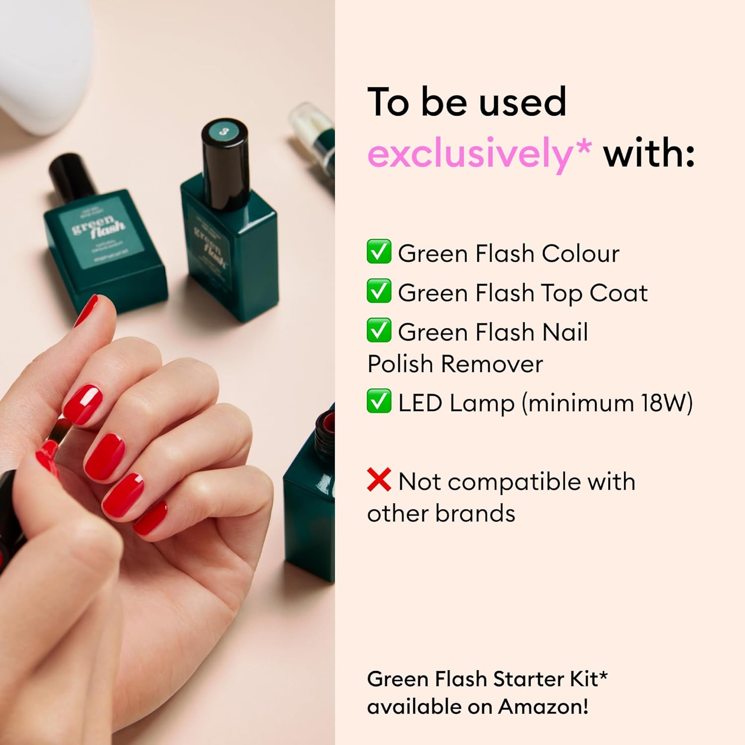 Manucurist Green Flash Gel Polish - Sparks (Sparkling Black) - UV & LED Gel Nail Polish - 12-Free, Bio-Sourced (84%) - Professional Manicure - 15 ml