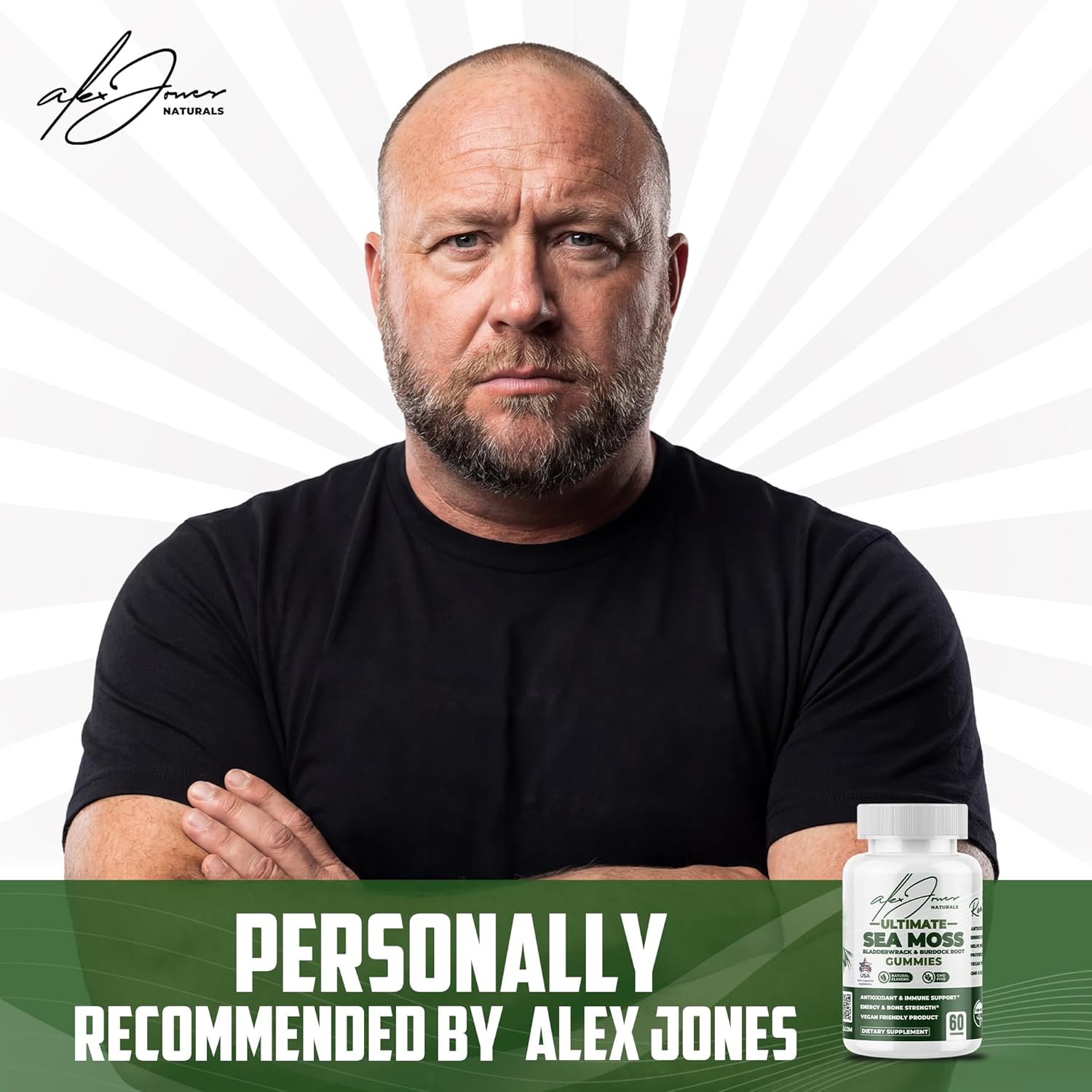 Ultimate Irish Sea Moss Gummies with Bladderwrack & Burdock Root – Sea Moss Bladderwrack Burdock Root – Caramel Apple Flavor – Plant-Based Mineral Blend – Vegan, Non-GMO – 60 Gummies